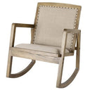 Rocking Armchair - Oak/Linen at Online8 Furniture Auckland NZ