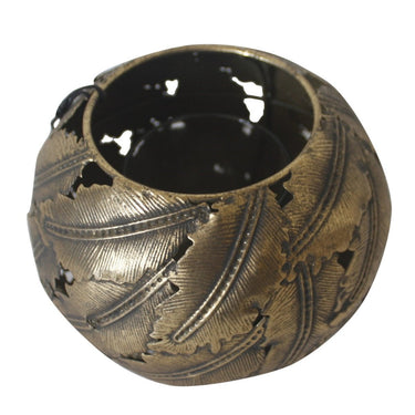 Round Leaf Candle Holder S/2 at Online8 Furniture Auckland NZ