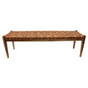 Rupert Bench Tan Leather at Online8 Furniture Auckland NZ