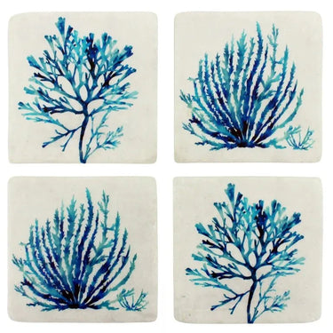 Sara Coral Resin Coasters Set/4 at Online8 Furniture Auckland NZ