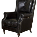 Springfield Leather Armchair - Belon Black at Online8 Furniture Auckland NZ