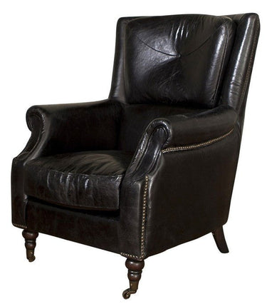 Springfield Leather Armchair - Belon Black at Online8 Furniture Auckland NZ