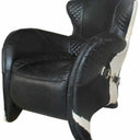 Stallion Black Leather Saddle Armchair at Online8 Furniture Auckland NZ