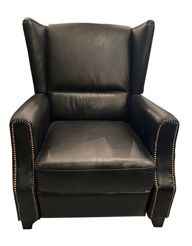 Stratford Leather Recliner Chair - Belon Black at Online8 Furniture Auckland NZ