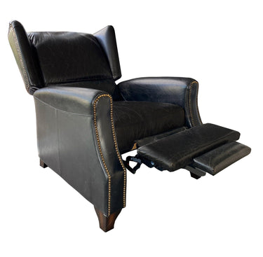 Stratford Leather Recliner Chair - Belon Black at Online8 Furniture Auckland NZ