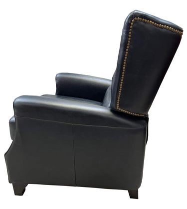 Stratford Leather Recliner Chair - Belon Black at Online8 Furniture Auckland NZ