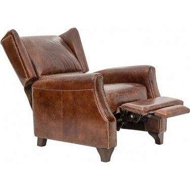 Stratford Leather Recliner Chair - Vintage Cigar at Online8 Furniture Auckland NZ