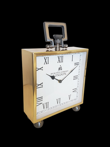 Table Clock - Alum/Steel at Online8 Furniture Auckland NZ