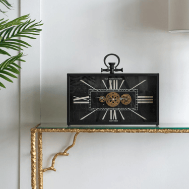 Table Clock with Gears at Online8 Furniture Auckland NZ
