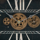 Table Clock with Gears at Online8 Furniture Auckland NZ