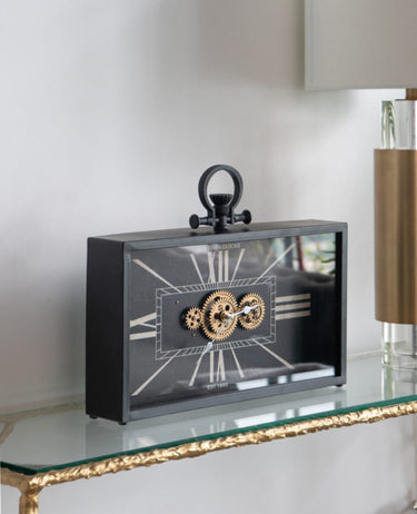 Table Clock with Gears at Online8 Furniture Auckland NZ