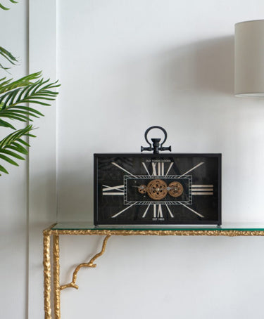 Table Clock with Gears at Online8 Furniture Auckland NZ