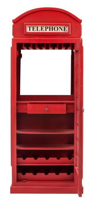 Telephone Booth Bar - Red at Online8 Furniture Auckland NZ