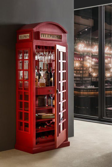 Telephone Booth Bar - Red at Online8 Furniture Auckland NZ