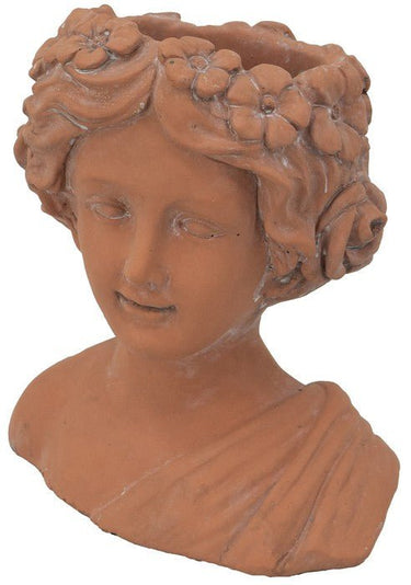 Terracotta Visage Head Planter at Online8 Furniture Auckland NZ