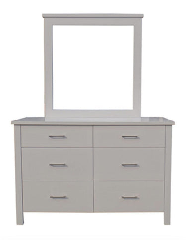 Loft 6 Drawer Dresser with Mirror at Online8 Furniture Auckland NZ