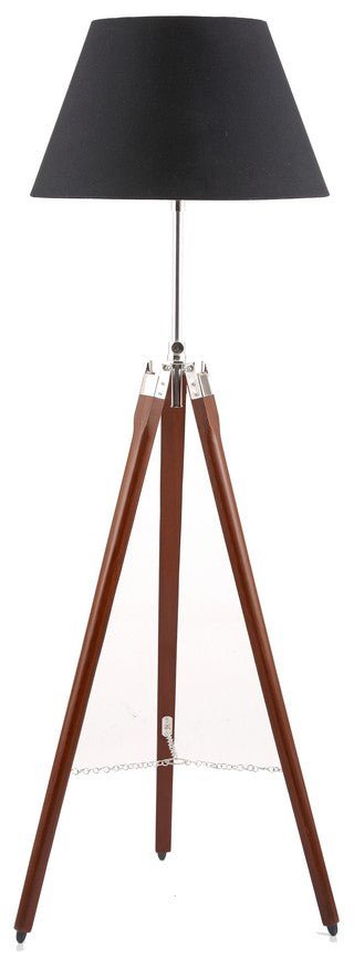 Tripod Floor Lamp with Black Shade at Online8 Furniture Auckland NZ