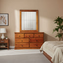 Troy 7 Drawer Dresser with Mirror at Online8 Furniture Auckland NZ