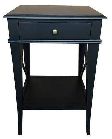Villa Bedside Table - Black Poplar at Online8 Furniture Auckland NZ
