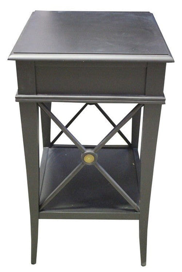 Villa Bedside Table - Black Poplar at Online8 Furniture Auckland NZ