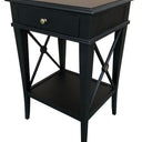 Villa Bedside Table - Black Poplar at Online8 Furniture Auckland NZ