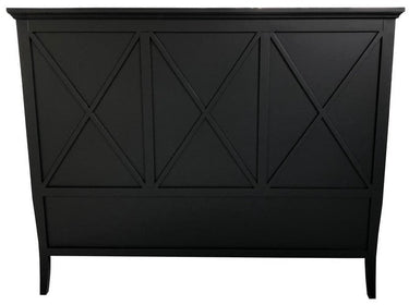 Villa Queen Headboard - Black Poplar at Online8 Furniture Auckland NZ
