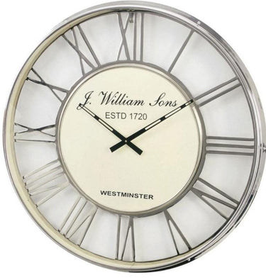 Wall Clock - Roman Numerals -Large at Online8 Furniture Auckland NZ