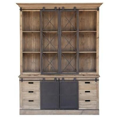Industrial Wall Unit with Sliding Barn Doors at Online8 Furniture Auckland NZ