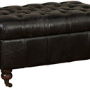Winchester Button Top with Storage Ottoman-Belon Black at Online8 Furniture Auckland NZ
