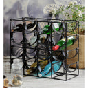 Wine Rack Metal & Leather at Online8 Furniture Auckland NZ