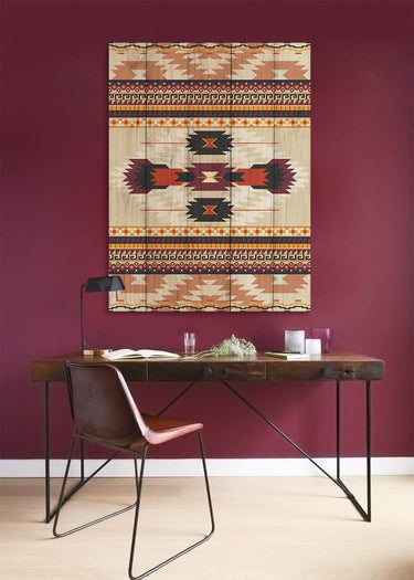 Wood Panel Art - Tribal Weave IV at Online8 Furniture Auckland NZ