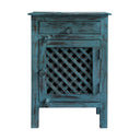 Wooden Carved Bedside Table at Online8 Furniture Auckland NZ