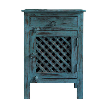 Wooden Carved Bedside Table at Online8 Furniture Auckland NZ