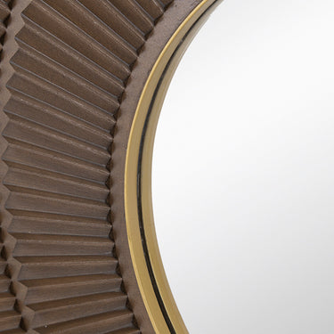 Wooden Carved Round Wall Mirror at Online8 Furniture Auckland NZ