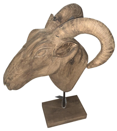 Wooden Rams Head Large at Online8 Furniture Auckland NZ