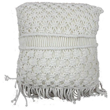 Woolen Boho Cushion Ivory at Online8 Furniture Auckland NZ