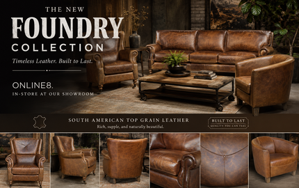 Oxford Aged Leather 3-Seater Chesterfield sofa in Cognac — Foundry Collection by Online8