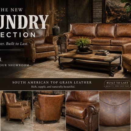 Oxford Aged Leather 3-Seater Chesterfield sofa in Cognac — Foundry Collection by Online8