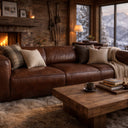 Hampshire 3-seater aged Italian leather sofa in Vintage Cigar — leather sofa Auckland NZ | Online8