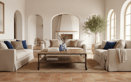 Marseille 2-seater slipcover sofa in Oatmeal — slipcover sofas NZ | Online8 Auckland