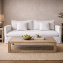 White Stripes Slipcover Sofa