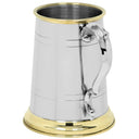 1 Pint Pewter and Brass Traditional Beer Mug Tankard at online8 furniture store Auckland