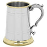 1 Pint Pewter and Brass Traditional Beer Mug Tankard at online8 furniture store Auckland