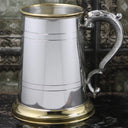 1 Pint Pewter and Brass Traditional Beer Mug Tankard at online8 furniture store Auckland