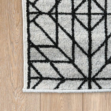 Asana Tile Cream/Black Rug