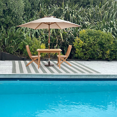 Coast Outdoor Stripe Green Rug