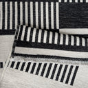 Harlow Reversible Block Black Rug