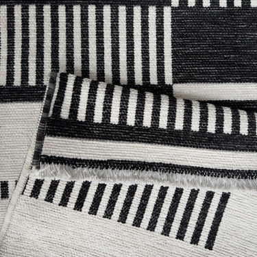 Harlow Reversible Block Black Rug