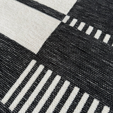 Harlow Reversible Block Black Rug