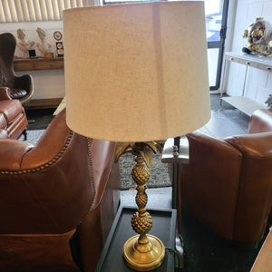 Palm Tree Design Antique Brass Table Lamp